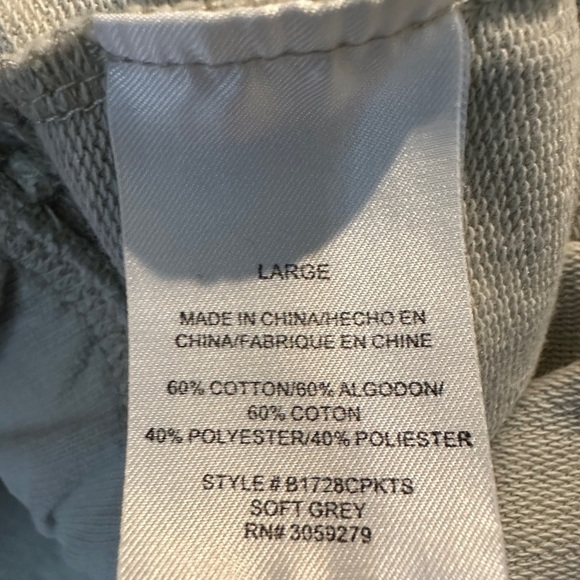 Thread & Supply Wide Leg Crop Pull on pants lagenlook gray comfort cozy sz L GUC - Picture 2 of 6